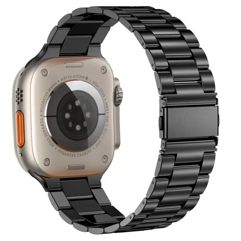 Stainless Steel Strap For Apple Watch Band 45mm Ultra 49mm 41mm 40mm 44mm Strap Metal Bracelet For Iwatch Series 9 10 46mm 42mm