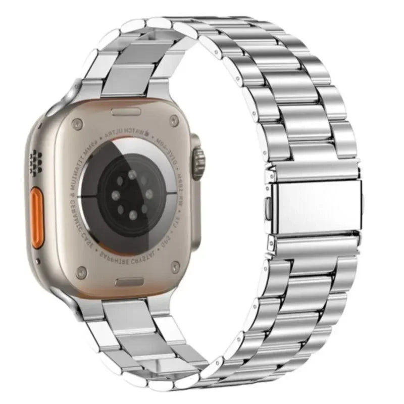 Stainless Steel Strap For Apple Watch Band 45mm Ultra 49mm 41mm 40mm 44mm Strap Metal Bracelet For Iwatch Series 9 10 46mm 42mm