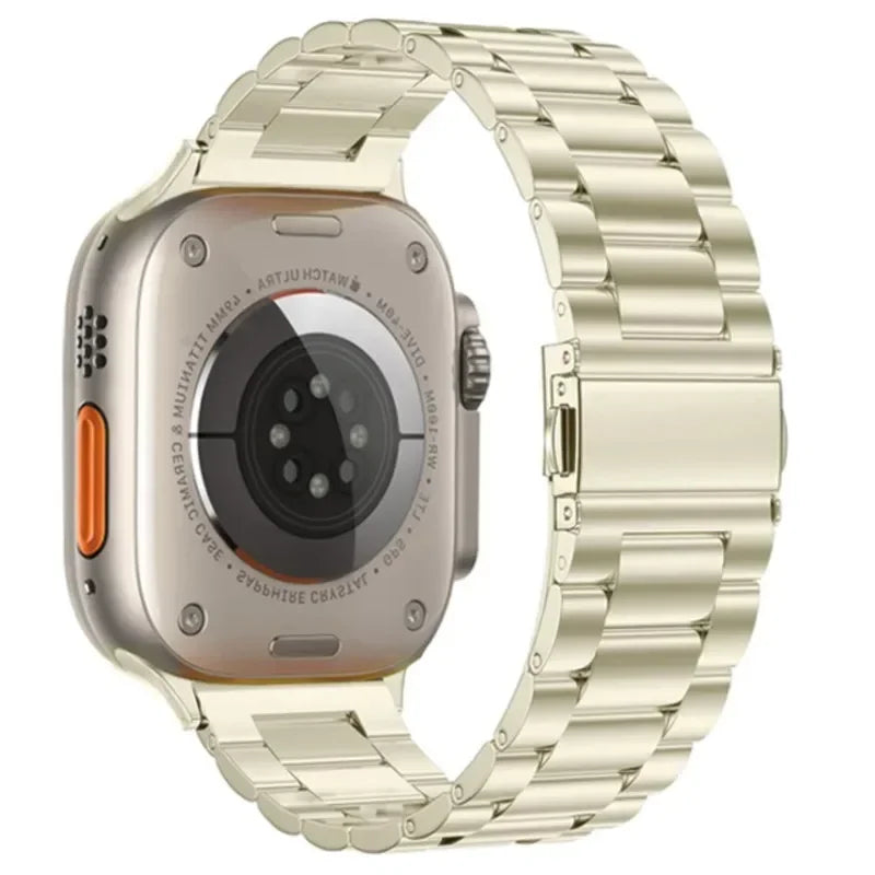 Stainless Steel Strap For Apple Watch Band 45mm Ultra 49mm 41mm 40mm 44mm Strap Metal Bracelet For Iwatch Series 9 10 46mm 42mm