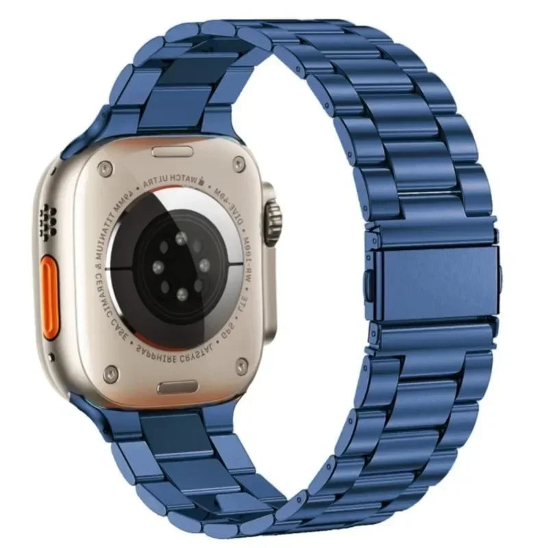 Stainless Steel Strap For Apple Watch Band 45mm Ultra 49mm 41mm 40mm 44mm Strap Metal Bracelet For Iwatch Series 9 10 46mm 42mm