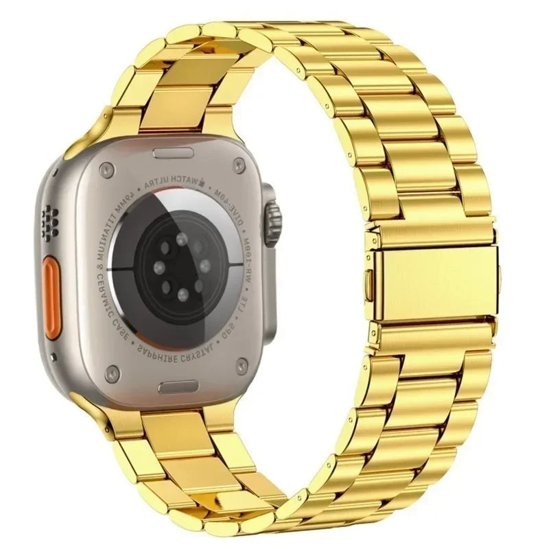 Stainless Steel Strap For Apple Watch Band 45mm Ultra 49mm 41mm 40mm 44mm Strap Metal Bracelet For Iwatch Series 9 10 46mm 42mm