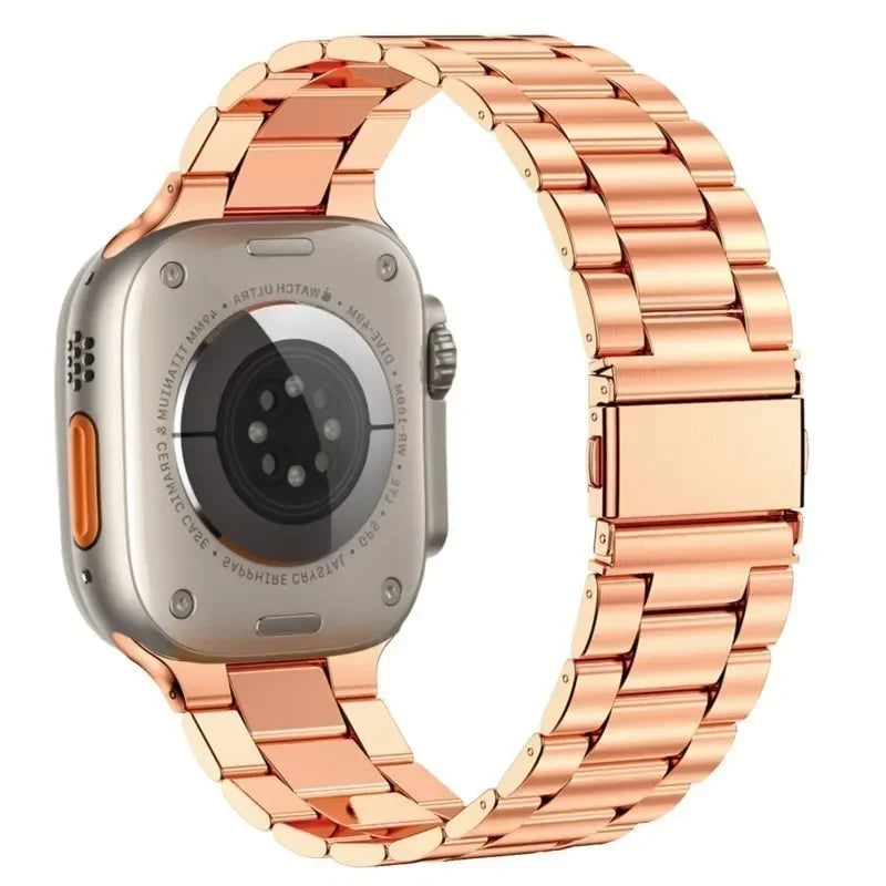 Stainless Steel Strap For Apple Watch Band 45mm Ultra 49mm 41mm 40mm 44mm Strap Metal Bracelet For Iwatch Series 9 10 46mm 42mm