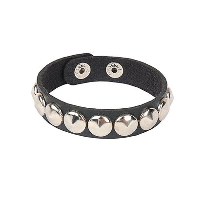 2022 PU Leather Studded Bracelet Punk Bracelet Adjustable Goth Cuff Bracelet Gothic Rivet Buckle Wristband for Men Women