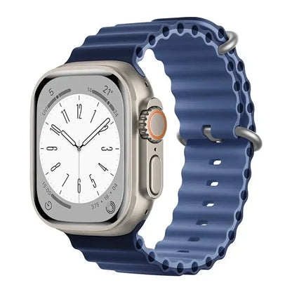 Ocean Strap for Apple Watch Ultra 2 Band 49mm 44mm 40mm 45mm 41mm 42mm 46mm 38mm Silicone Bracelet iWatch Series 10 9 SE 8 7 6 5