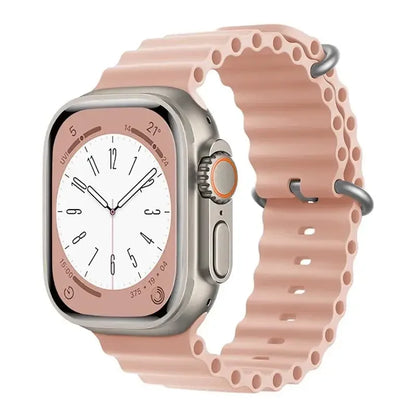 Ocean Strap for Apple Watch Ultra 2 Band 49mm 44mm 40mm 45mm 41mm 42mm 46mm 38mm Silicone Bracelet iWatch Series 10 9 SE 8 7 6 5