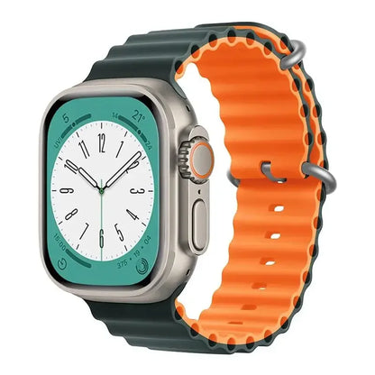 Ocean Strap for Apple Watch Ultra 2 Band 49mm 44mm 40mm 45mm 41mm 42mm 46mm 38mm Silicone Bracelet iWatch Series 10 9 SE 8 7 6 5