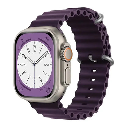 Ocean Strap for Apple Watch Ultra 2 Band 49mm 44mm 40mm 45mm 41mm 42mm 46mm 38mm Silicone Bracelet iWatch Series 10 9 SE 8 7 6 5