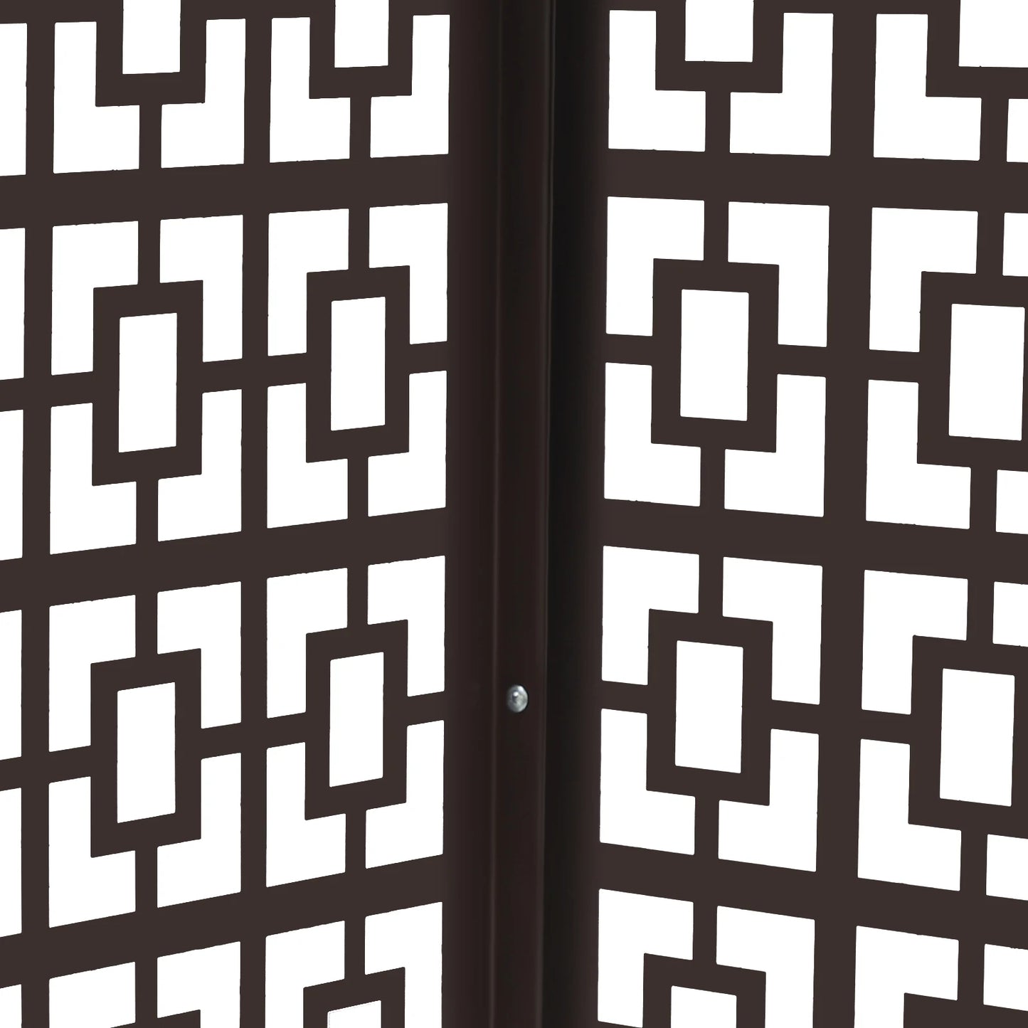 4 Panels Air Conditioner Fence Coffee Color 1.5P Privacy Fence Cover for A/C Conditioning Unit Outdoor Units