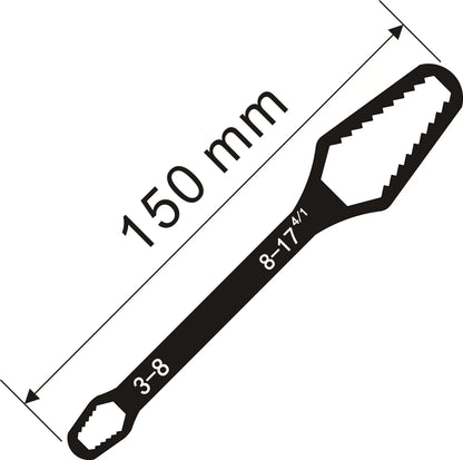 3-17mm 8-22mm Universal Torx Wrench Board Adjustable Double-Head Torx Spanner Self-Tightening Glasses Wrench Multi-Purpose Tools