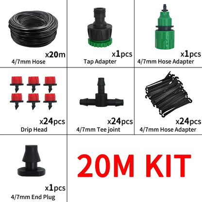 Automatic Watering Garden Hose Micro Drip Watering Kits Adjustable Nozzle Garden Supplies System Water