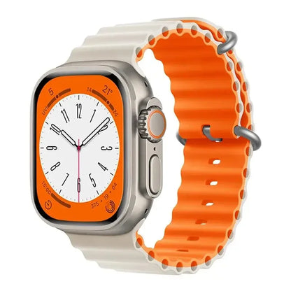 Ocean Strap for Apple Watch Ultra 2 Band 49mm 44mm 40mm 45mm 41mm 42mm 46mm 38mm Silicone Bracelet iWatch Series 10 9 SE 8 7 6 5