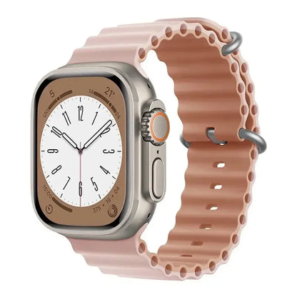 Ocean Strap for Apple Watch Ultra 2 Band 49mm 44mm 40mm 45mm 41mm 42mm 46mm 38mm Silicone Bracelet iWatch Series 10 9 SE 8 7 6 5