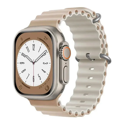 Ocean Strap for Apple Watch Ultra 2 Band 49mm 44mm 40mm 45mm 41mm 42mm 46mm 38mm Silicone Bracelet iWatch Series 10 9 SE 8 7 6 5