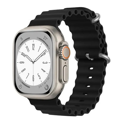 Ocean Strap for Apple Watch Ultra 2 Band 49mm 44mm 40mm 45mm 41mm 42mm 46mm 38mm Silicone Bracelet iWatch Series 10 9 SE 8 7 6 5